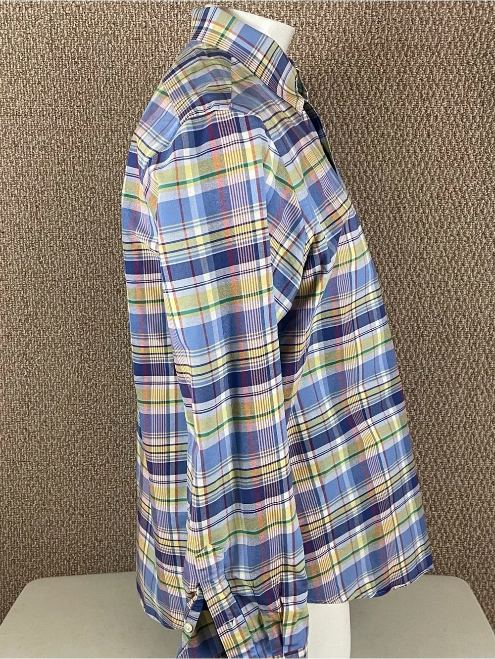 Polo Ralph Lauren Oxford Shirt Men’s XL Plaid Button Down Flesh Pony 304